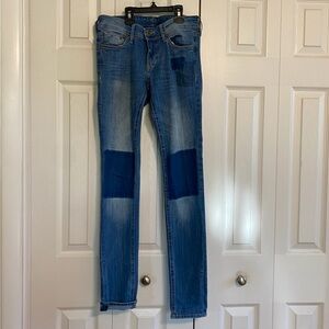 🍀H&M Blue Jeans with Patchwork